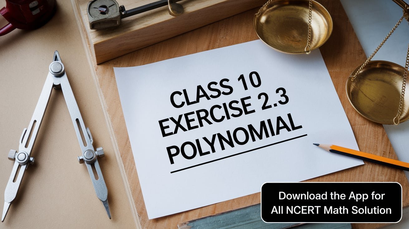 CBSE Class 10 Maths Chapter 2 Polynomials solutions Ex 2.3 Math Solution || NCERT Solutions for Class 10 Maths Chapter 2: Polynomials (English Medium)