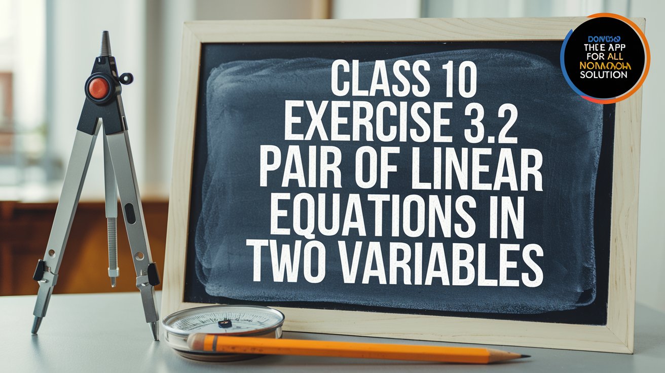 CBSE Class 10 Maths Chapter 3: Pair of Linear Equations in Two Variables || CBSE Class 10 Maths Chapter 3 Pair of Linear Equations in Two Variables solutions Ex 3.2