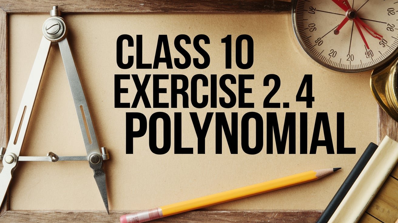 NCERT Solutions for Class 10 Maths Chapter 2: Polynomials || CBSE Class 10 Maths Chapter 2 Polynomials solutions Ex 2.4 Math Solution