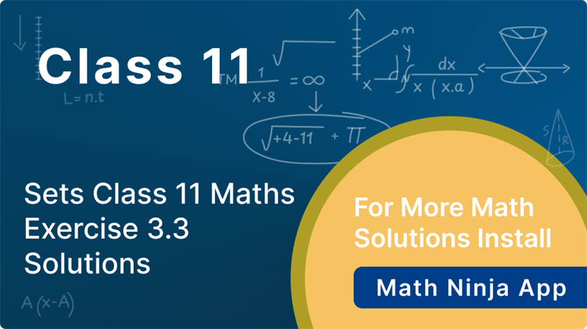 class 11 maths exercise 3.3 solutions
