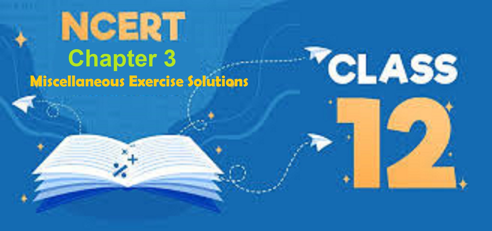 class 12 maths chapter 3 miscellaneous exercise solutions